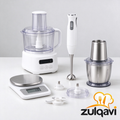 Zulqavi Electric Kitchen Appliance Bundle, Food Processor, Hand Blender & Digital Kitchen Scale