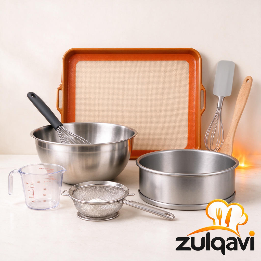 Zulqavi Baking Supplies Set, Mixing Bowls, Baking Mat, Measuring Cup & Baking Tools